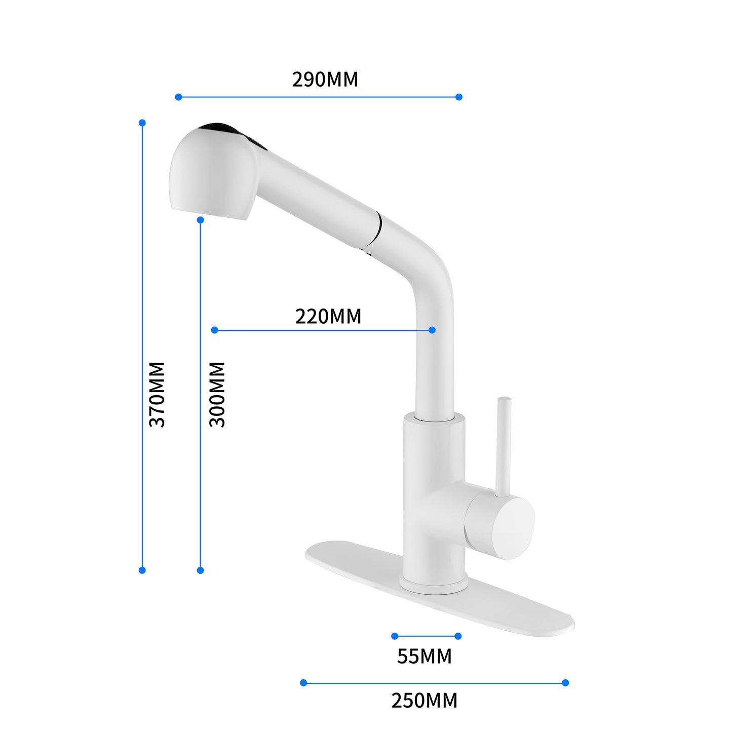 Single-Handle Pull-Out Sprayer Kitchen Faucet in Stainless