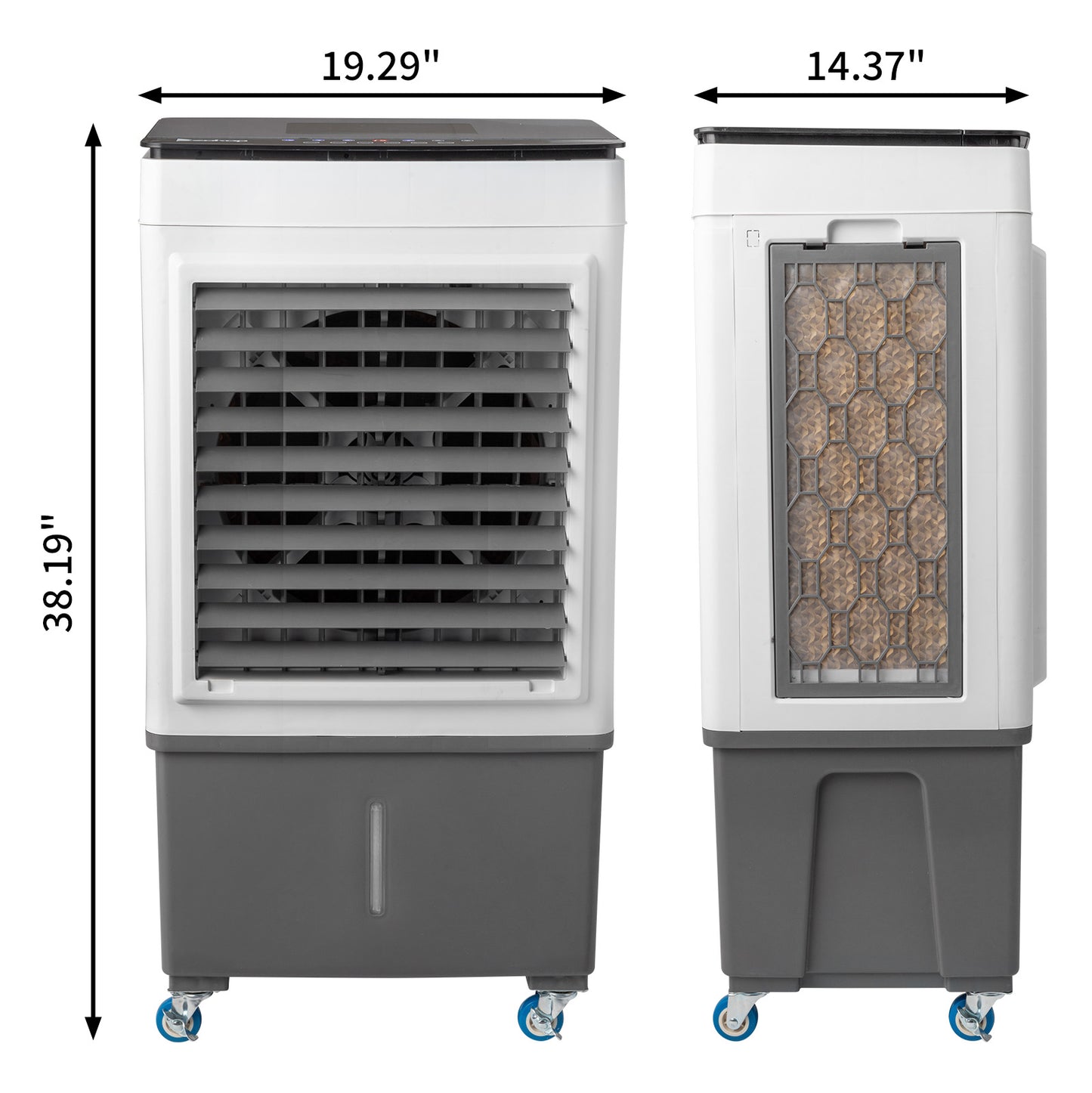 ZOKOP - 3 in 1 Portable Evaporative Cooler,Indoor,Outdoor,2650CFM Personal Air Cooler,remote control ,320 Sq.ft,3 speeds,3modes, 8H timer,Evap Air Coolers Portable Fan Conditioner Cooling, 10.56 Gal L