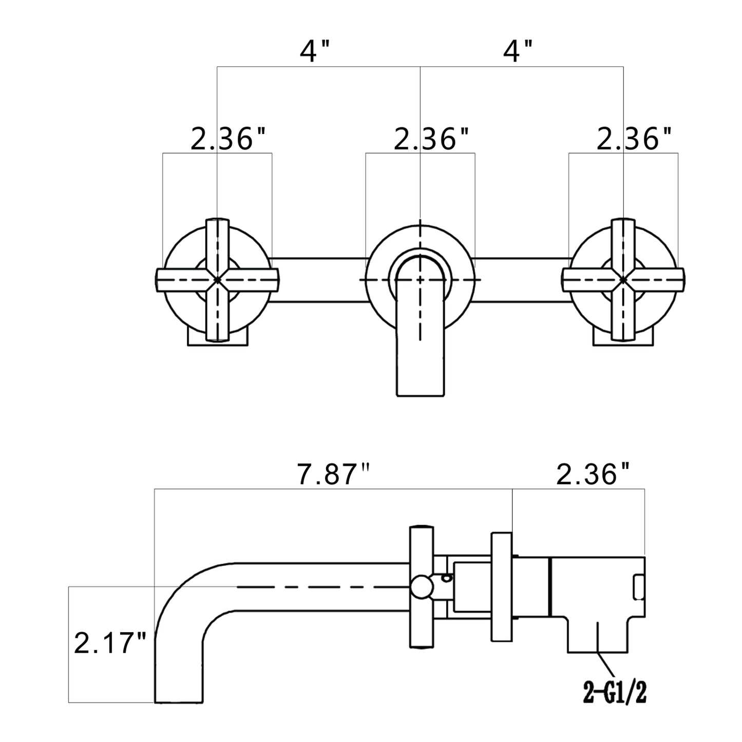 Bathroom Faucet Wall Mounted Bathroom Sink Faucet-Archaize