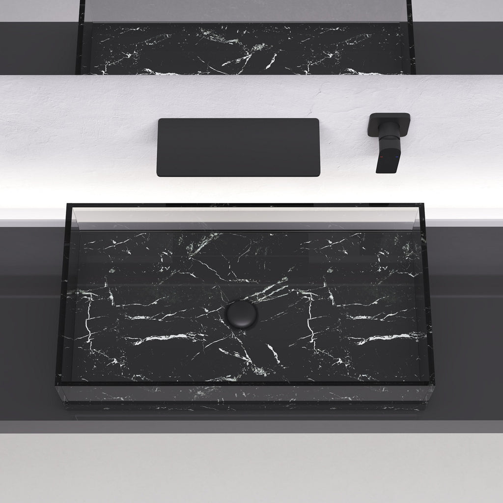 Wall mounted bathroom waterfall faucet