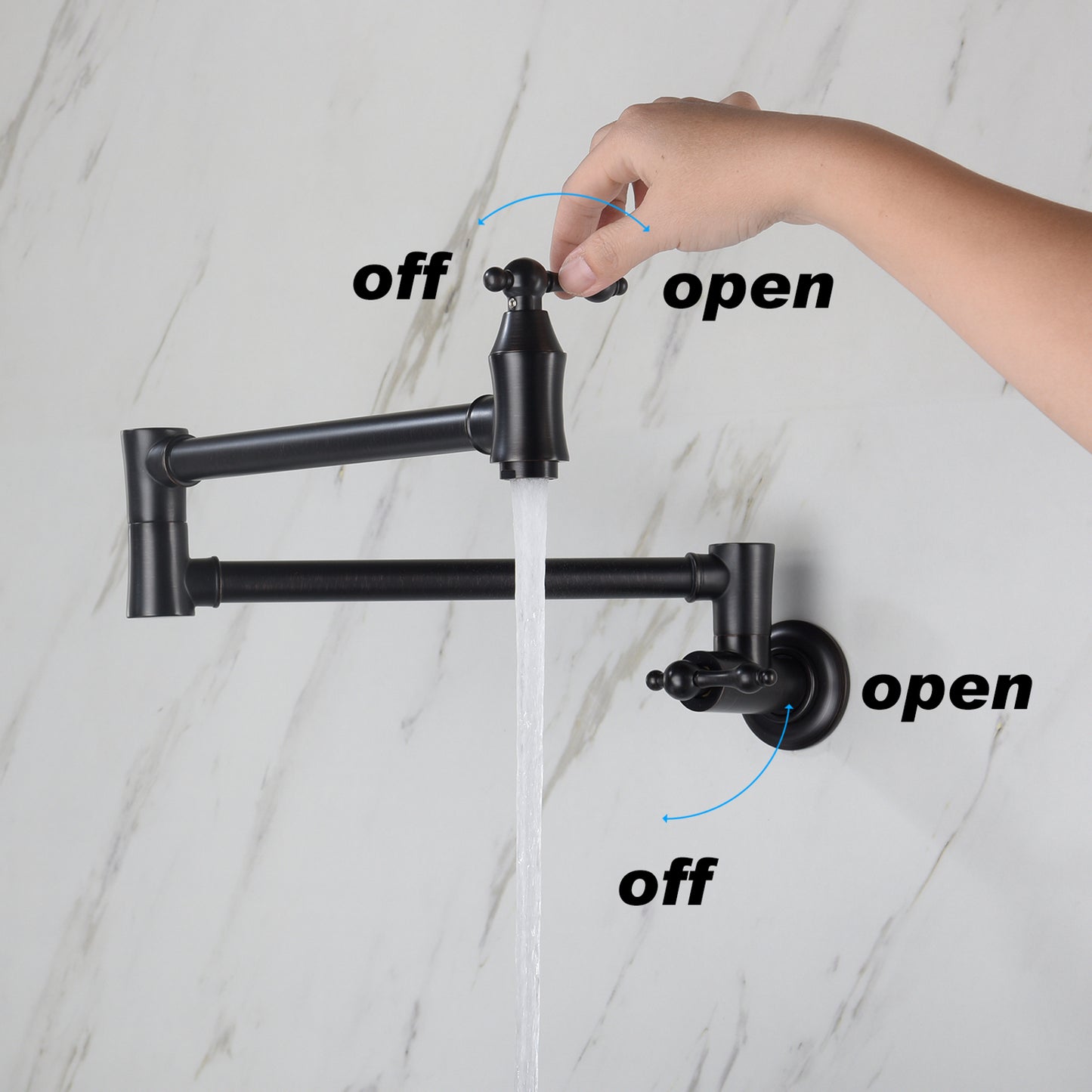 Folding faucet Pot Filler Faucet Wall Mount