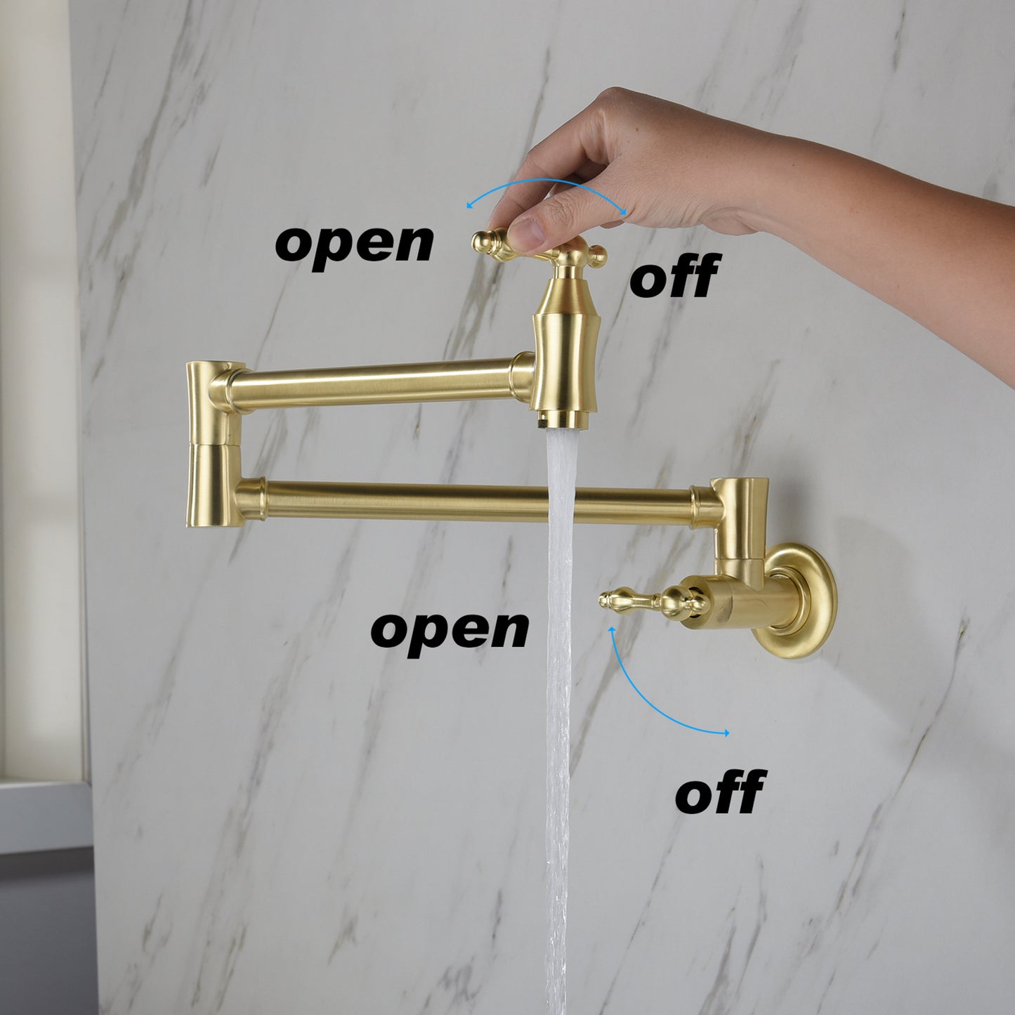 Folding faucet，Pot Filler Faucet Wall Mount