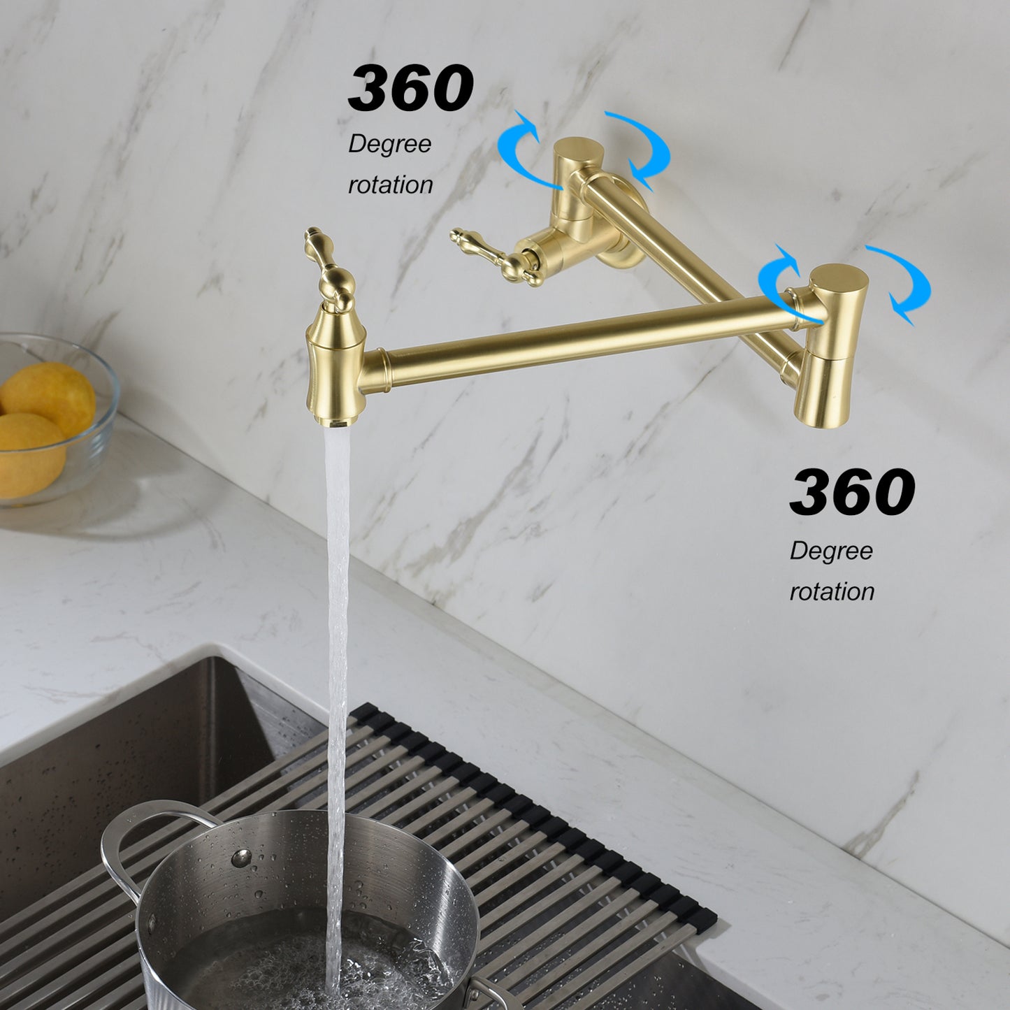 Folding faucet，Pot Filler Faucet Wall Mount