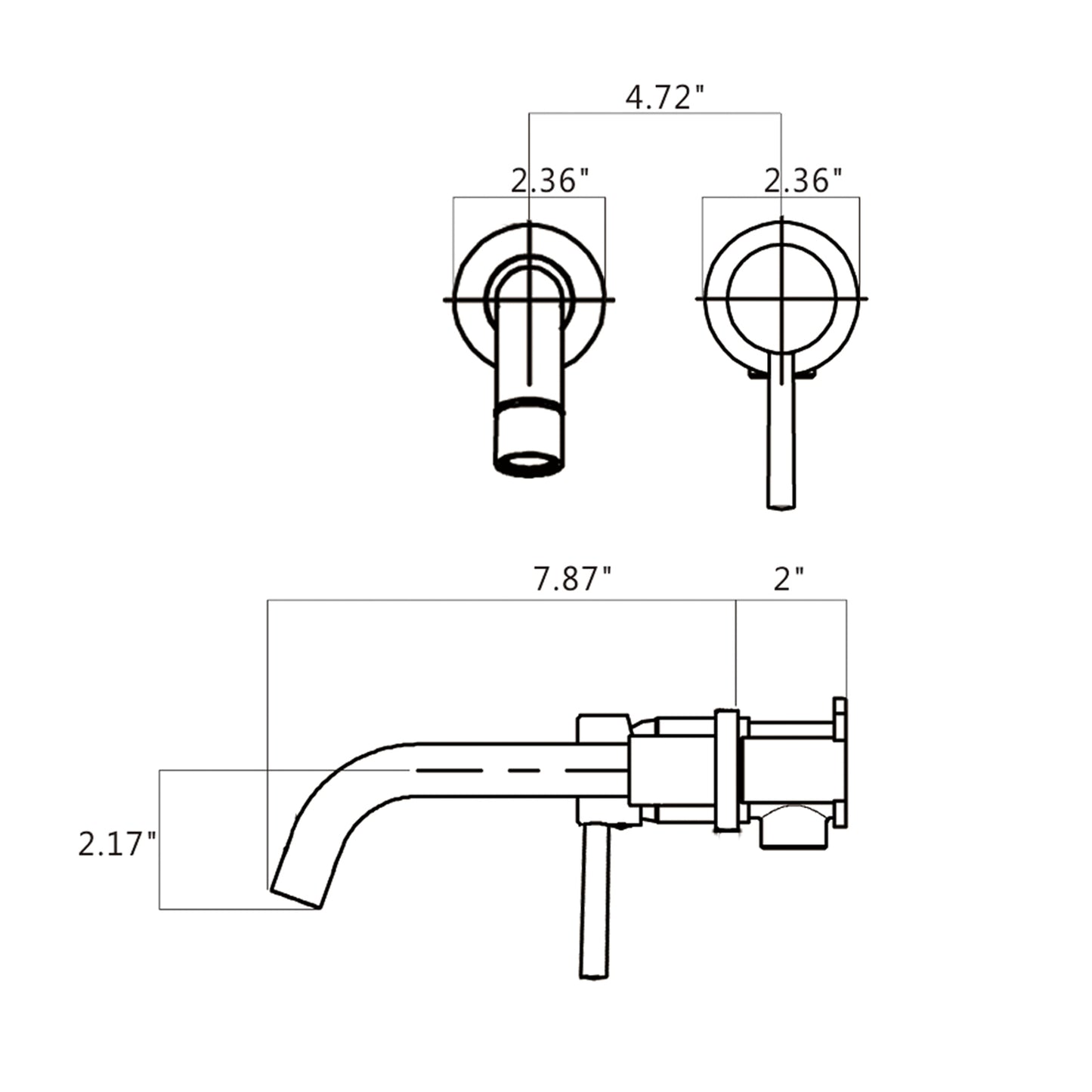 Bathroom Faucet Wall Mounted Bathroom Sink Faucet-Archaize