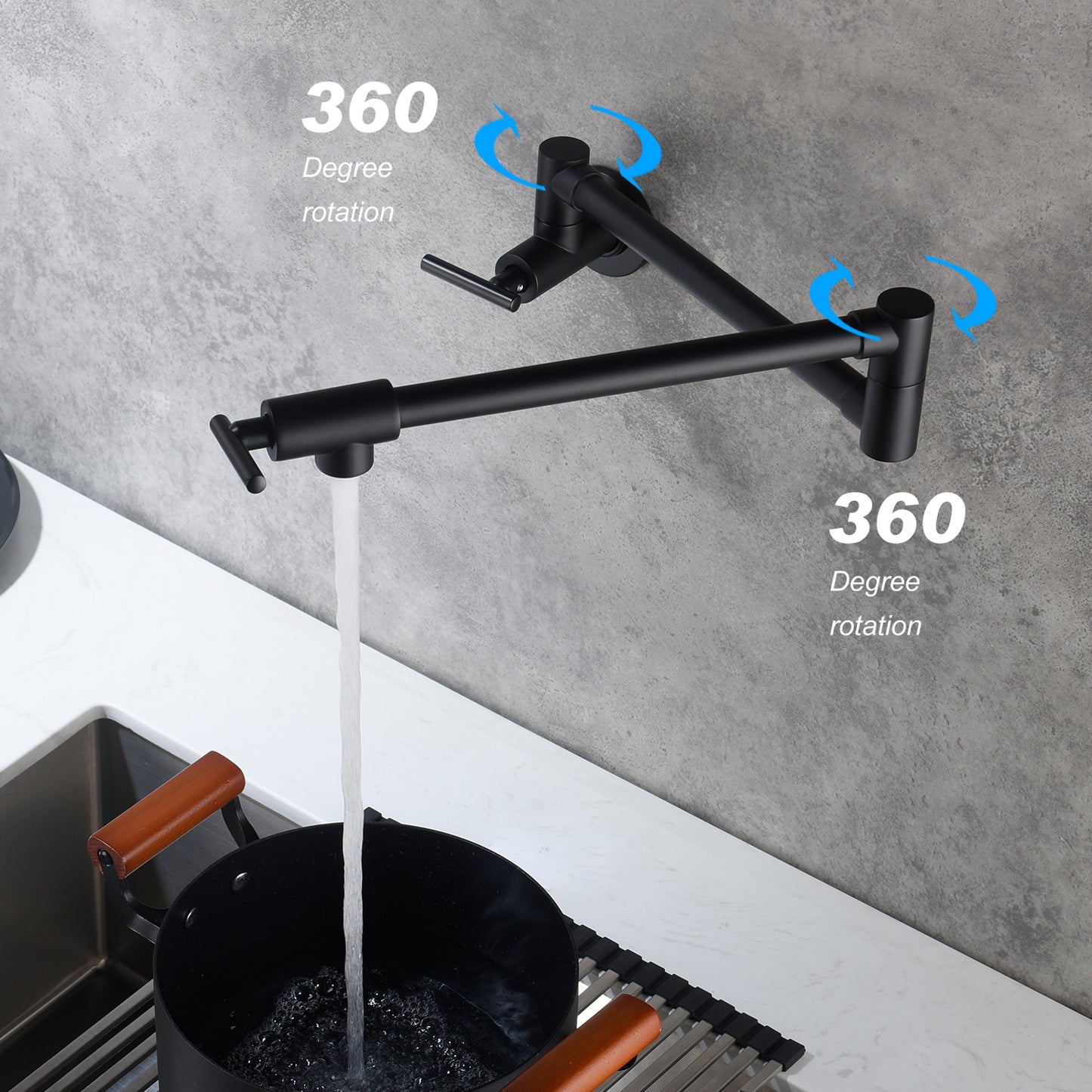 Folding faucet，Pot Filler Faucet Wall Mount