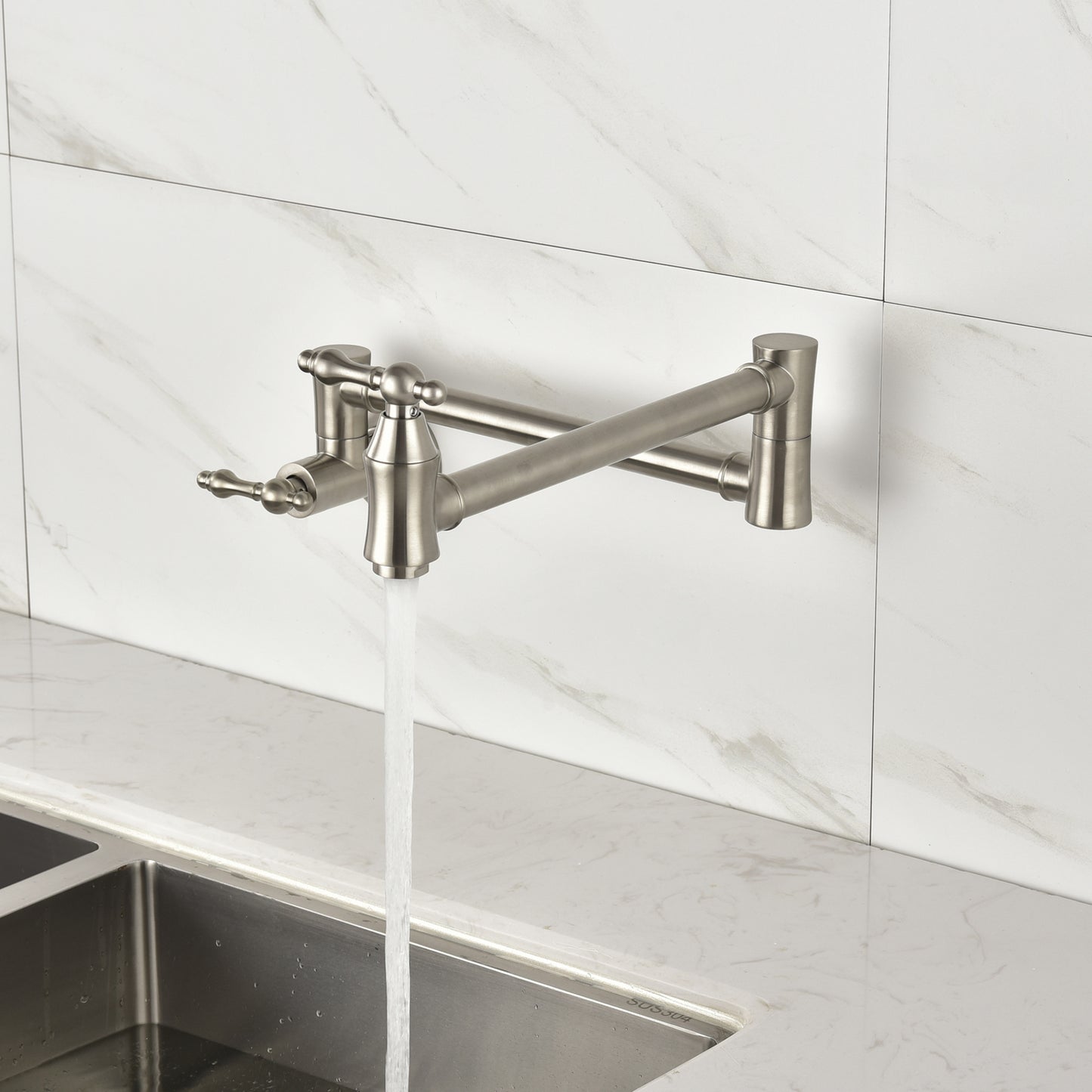 Folding faucet  Pot Filler Faucet Wall Mount