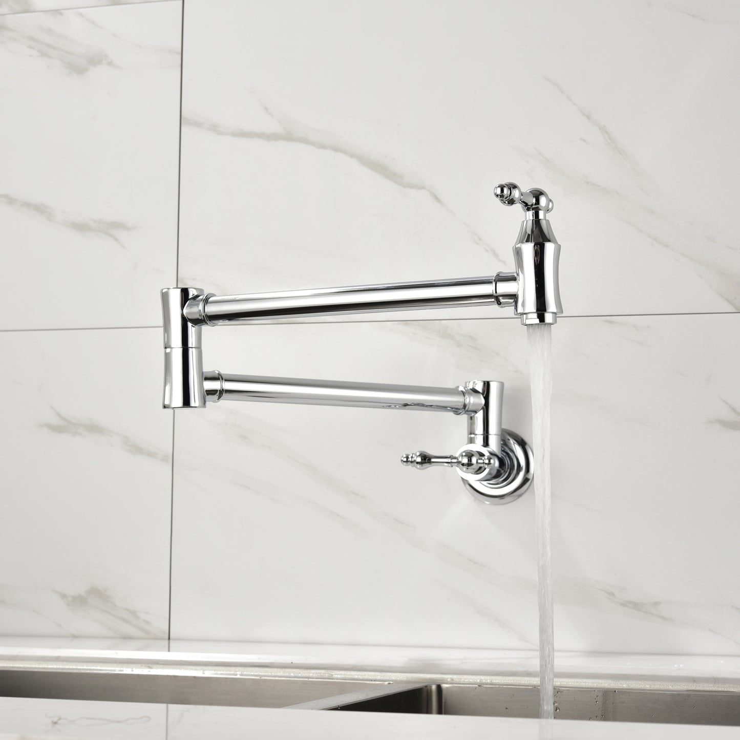 Folding faucet Pot Filler Faucet Wall Mount