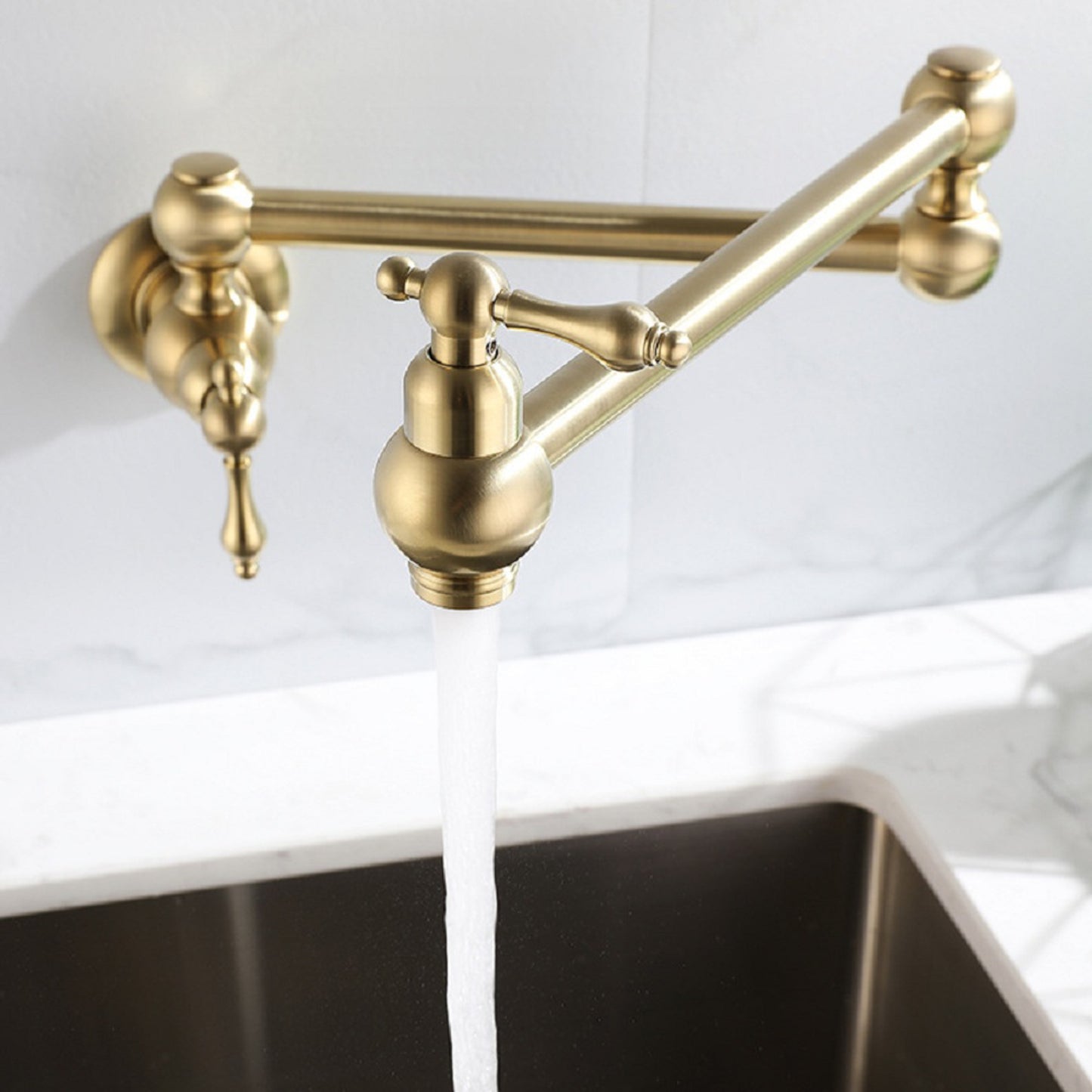 Folding faucet，Pot Filler Faucet Wall Mount